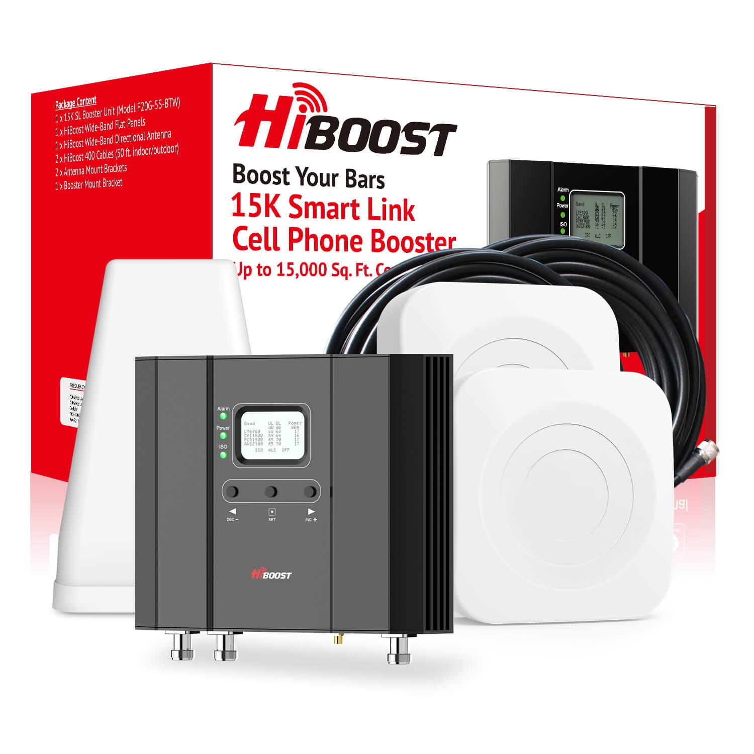 hiboost 15K Smart Link Deluxe cell signal boosters contents